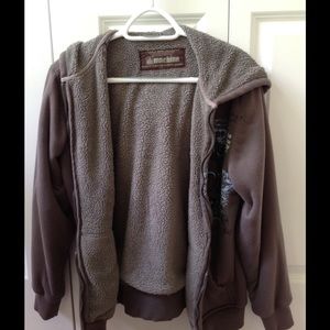 Grey-Brown Warm Hoodie