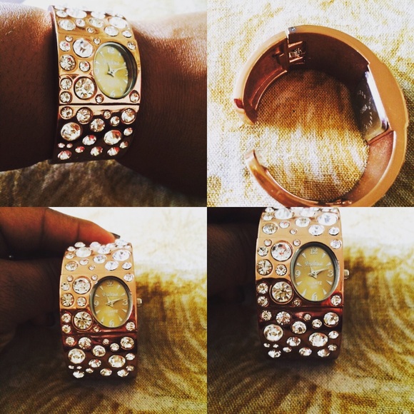 Rhinestone Cuff Watch