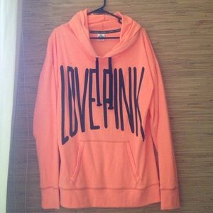 Victoria's Secret "PINK" neon orange hoodie
