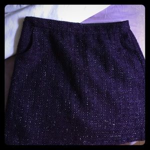 Cynthia Rowley Purple Sparkle Tweed Skirt