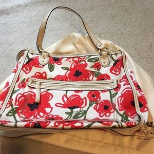 Authentic Flower Print Coach Purse
