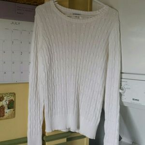 Plain white sweater