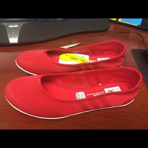Women Adidas NEO Sunlina - Red 8.5