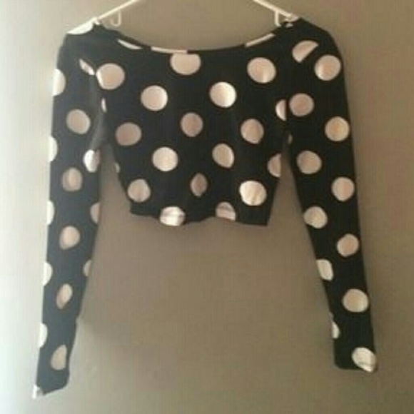 Polka dot crop top