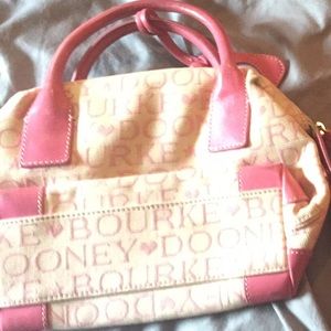 Cream and pink Dooney bag