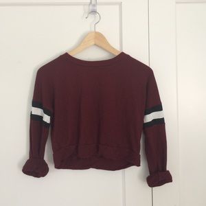 F21 Cropped Striped Top