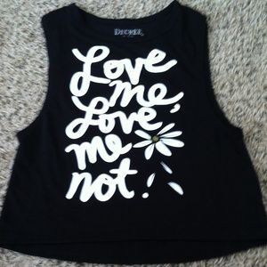 "Love me love me not" crop top