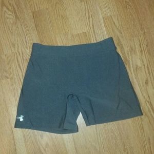 UA grey compression shorts