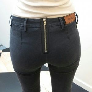 Acne Skin Rocca Back-Zip Denim Jeans