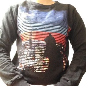 American Apparel black cat sweater