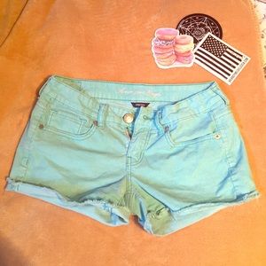 Mint green shorts
