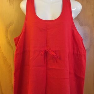Drawstring Red Dress