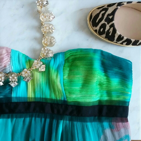 BCBGMaxAzria Watercolor Drape Gown