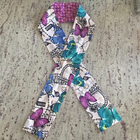 Coach Silk Butterfly Scarf