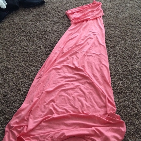 Coral stretch dress