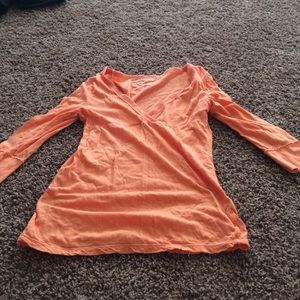 Orange 3/4 length sleeve shirt