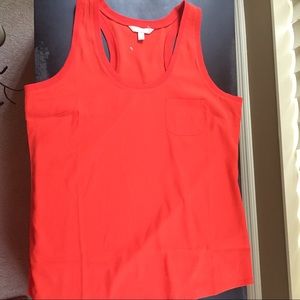 Banana republic orange top with pocket