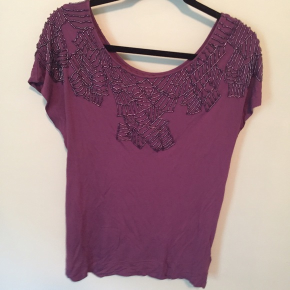 Embellished short sleeve top
