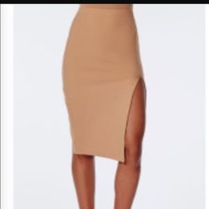Missguided slit midi skirt