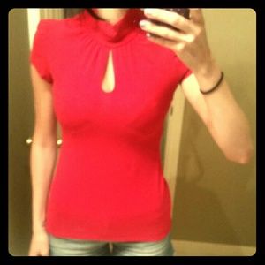 Red Peek-a-boo Top