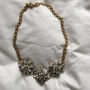 J. Crew Three Cluster Rhinestone Necklace
