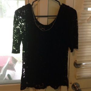 Black peplum top