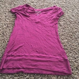 Purple stretch short sleeve shirt