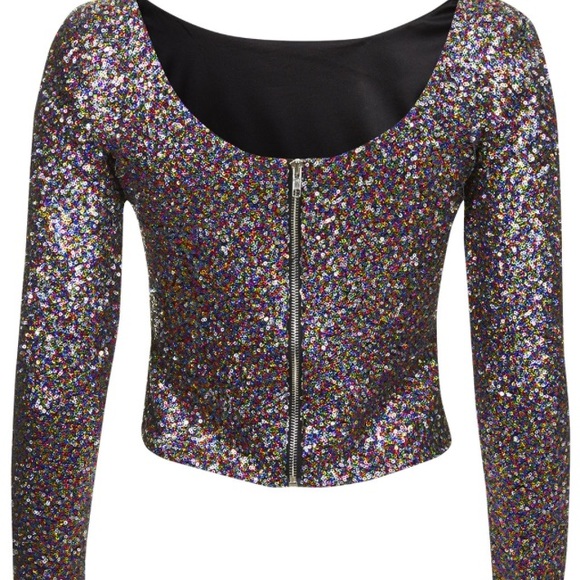 🎉HP🎉Nasty Gal- WYLDR sequin party jacket - Picture 3 of 4