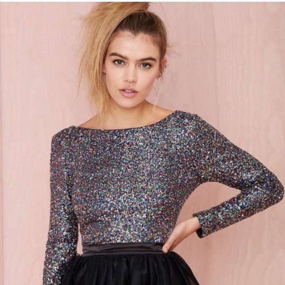 Nasty Gal Jackets & Blazers - 🎉HP🎉Nasty Gal- WYLDR sequin party jacket
