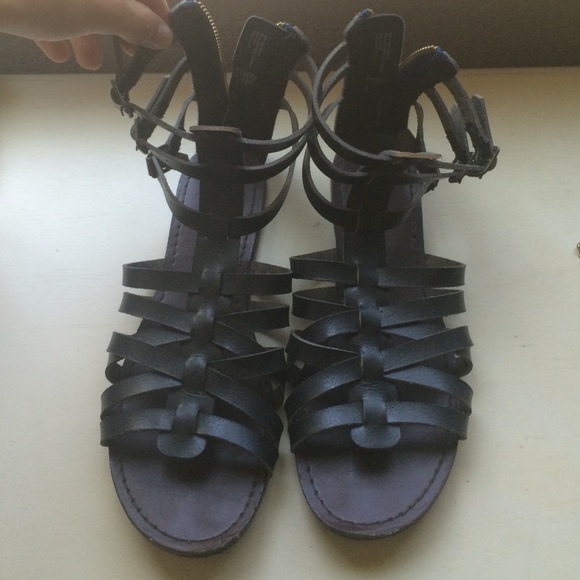 Black Gladiator Sandals