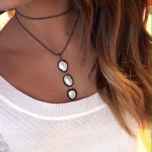 Swarovski Triple Stone Necklace