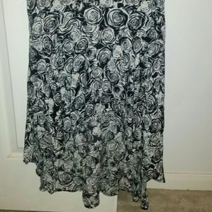 Floral High-low Skirt