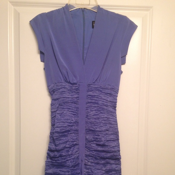 Nicole Miller Size 6 Blue Silk Cocktail Dress
