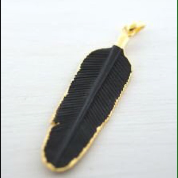 Craved Feather Pendant