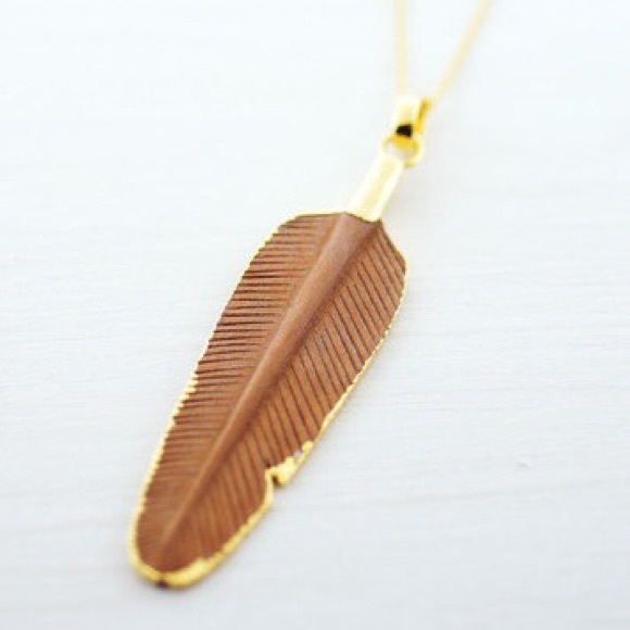 Carved Feather Pendant