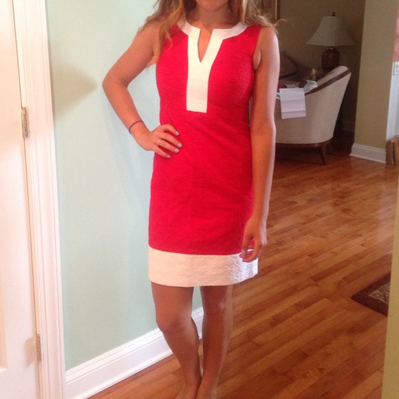 Red and white vineyard vines dress SOLD