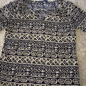 Lightweight blue patterned shirt