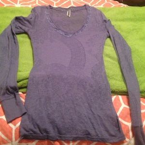 Bke purple burnout top women's size Medium