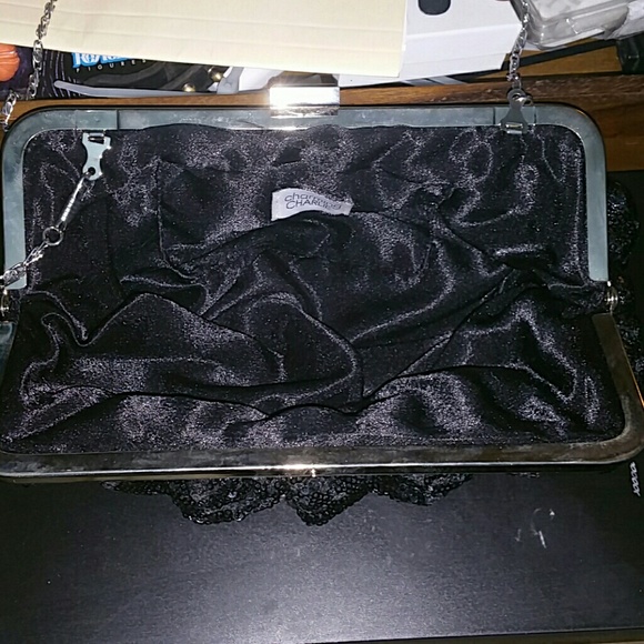 Black and silver sequenced clutch - Picture 2 of 3