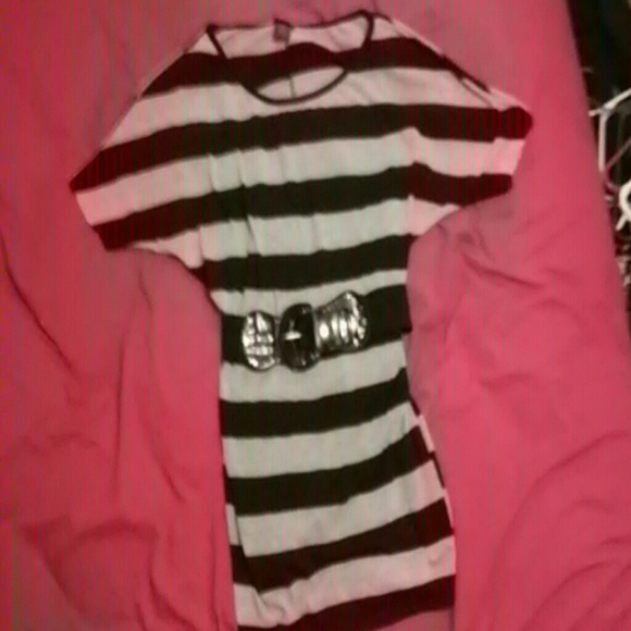 Striped Batwing Dress