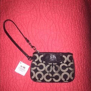 Black Coach Wristlet New with Tag