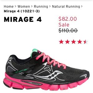 Saucony Mirage 4 runing shoes (worn once)