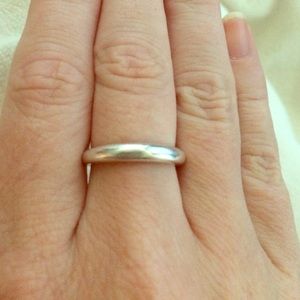 Sterling Silver domed tubular ring