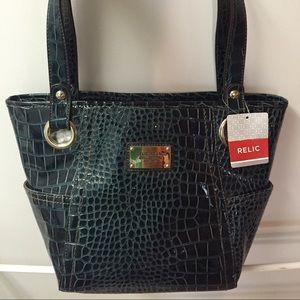 NEW PRICE! Relic Heather Medium Teal Croc Tote