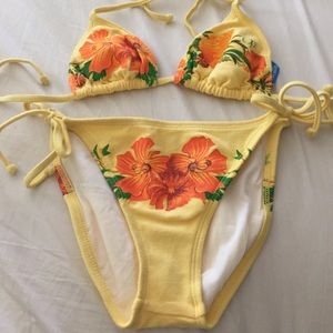 Ocean Pacific Yellow Floral Bikini