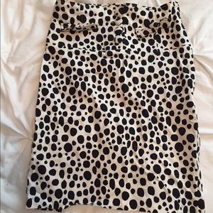 Crystal Candy Dalmatian printed pencil skirt