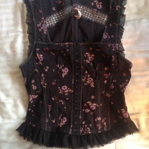 Black corset style top