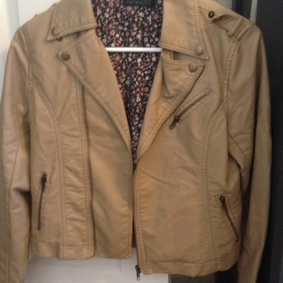brown leather jacket