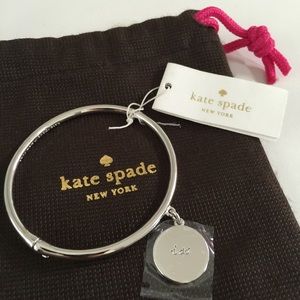 BRAND NEW Kate Spade Silver Bangle Bracelet 'i do'