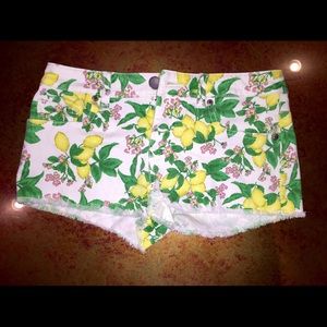 Victoria secret lemon shorts! Worn once!
